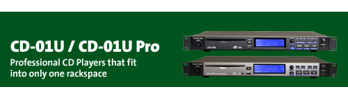 CD-01U Pro CD Players rackmount